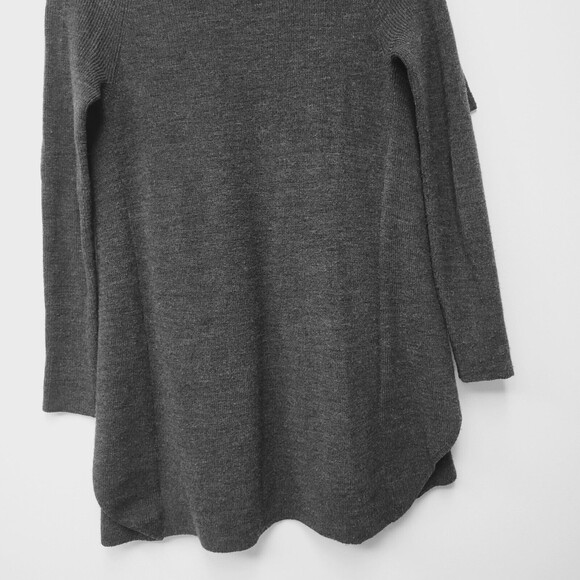 Teory Wool Black Size P/TP Ruffle Open Cardigan Sweater Coat - Picture 7 of 10